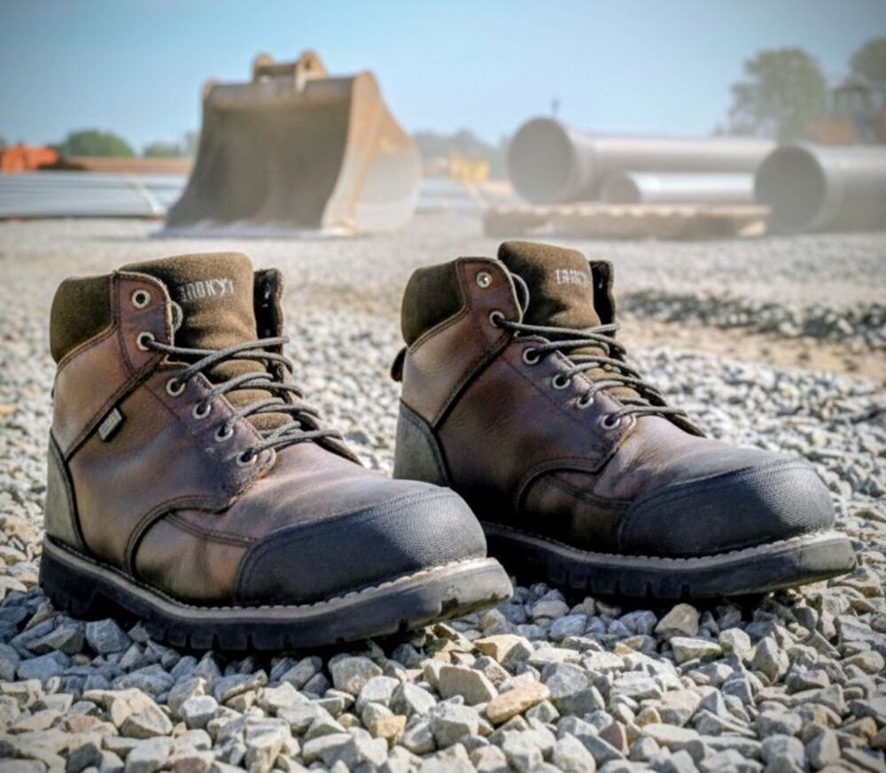 Iron Age IA0163 Men's 13 Work Boots Brown Leather Metatarsal Guard Steel Toe EH